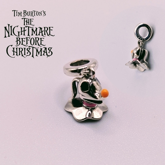 Nightmare Before Christmas Zero Charm Sterling Silver S925 Jewelry - Picture 1 of 6